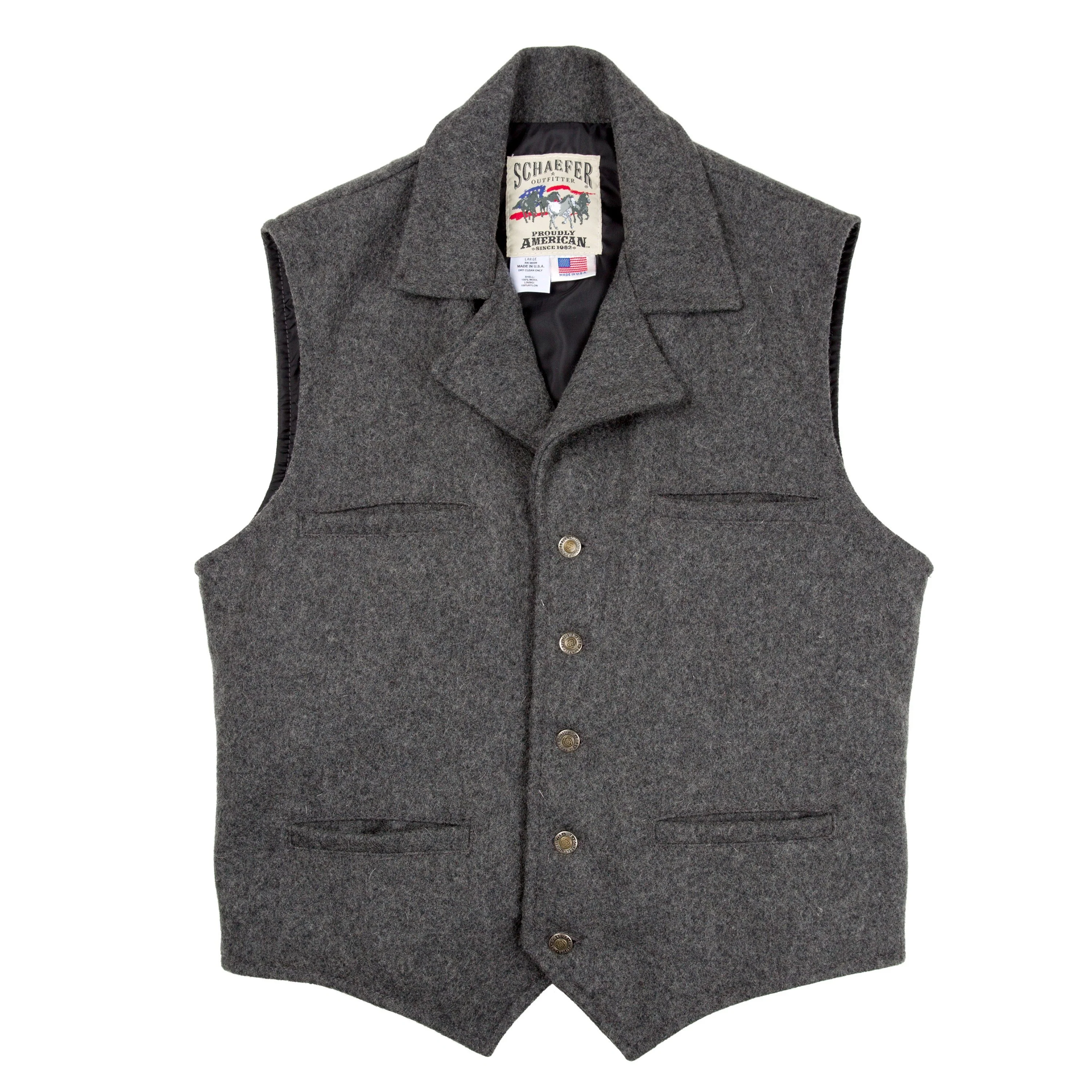 Schaefer Outfitter Men's Vest Cattle Baron Wool - Image 4
