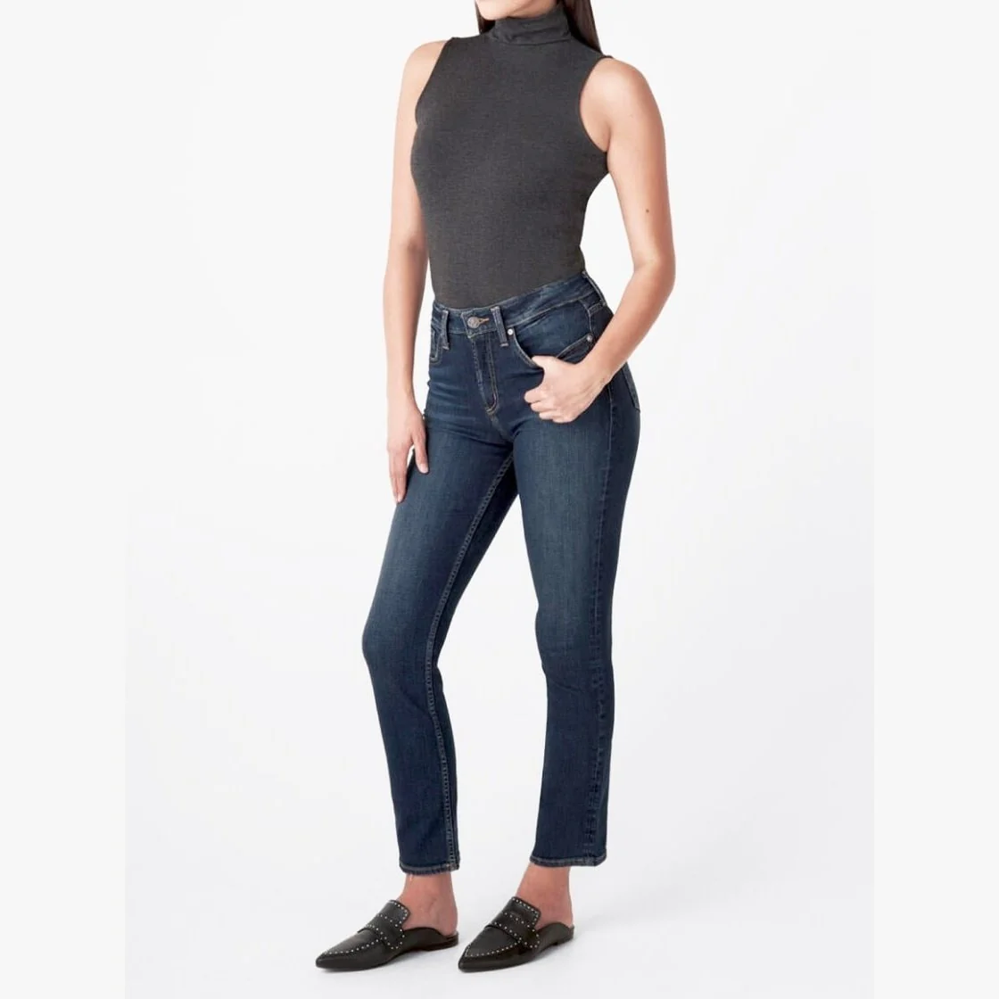 Silver Jeans Women’s Avery Curvy Fit High Rise Straight Leg - Image 3