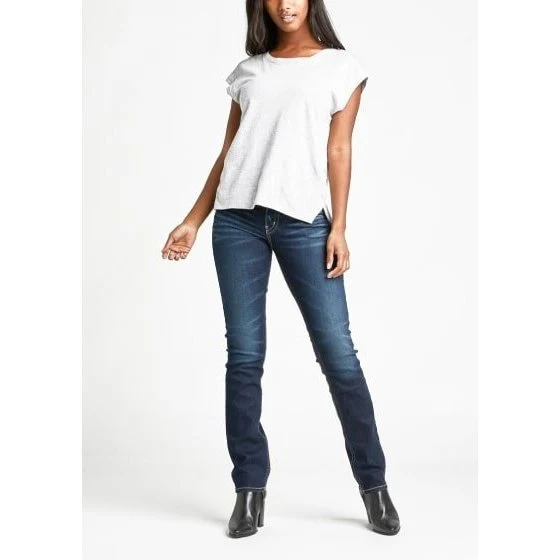 Silver Jeans Women’s Suki Mid Rise Straight Leg Indigo CLEARANCE - Image 2
