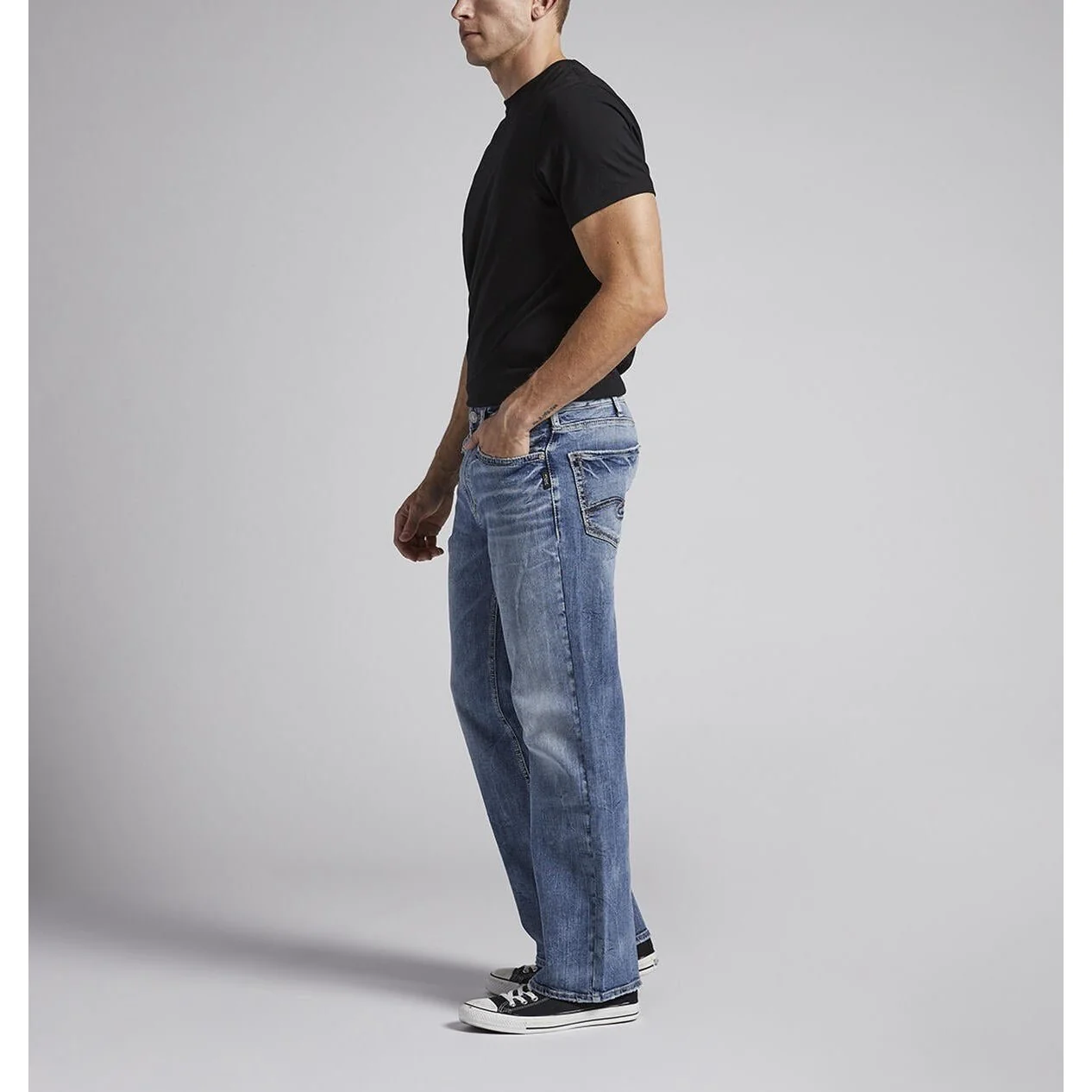 Silver Men’s Relaxed Fit Zac Jeans - Image 3