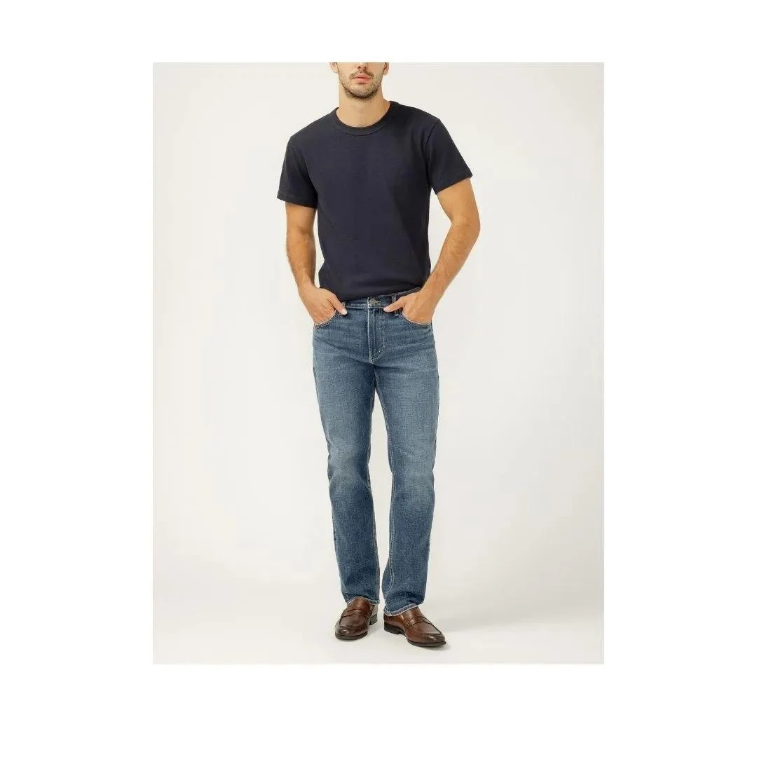 Silver Men's Machray Classic Fit Slim Straight Leg Luxe Heritage Jeans - Image 20