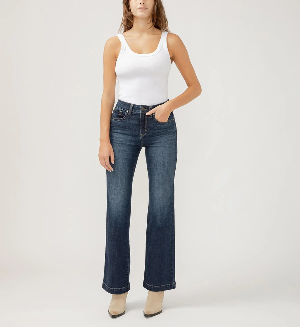 Silver Women's Avery High Rise Luxe Stretch Trouser Jeans - Image 7