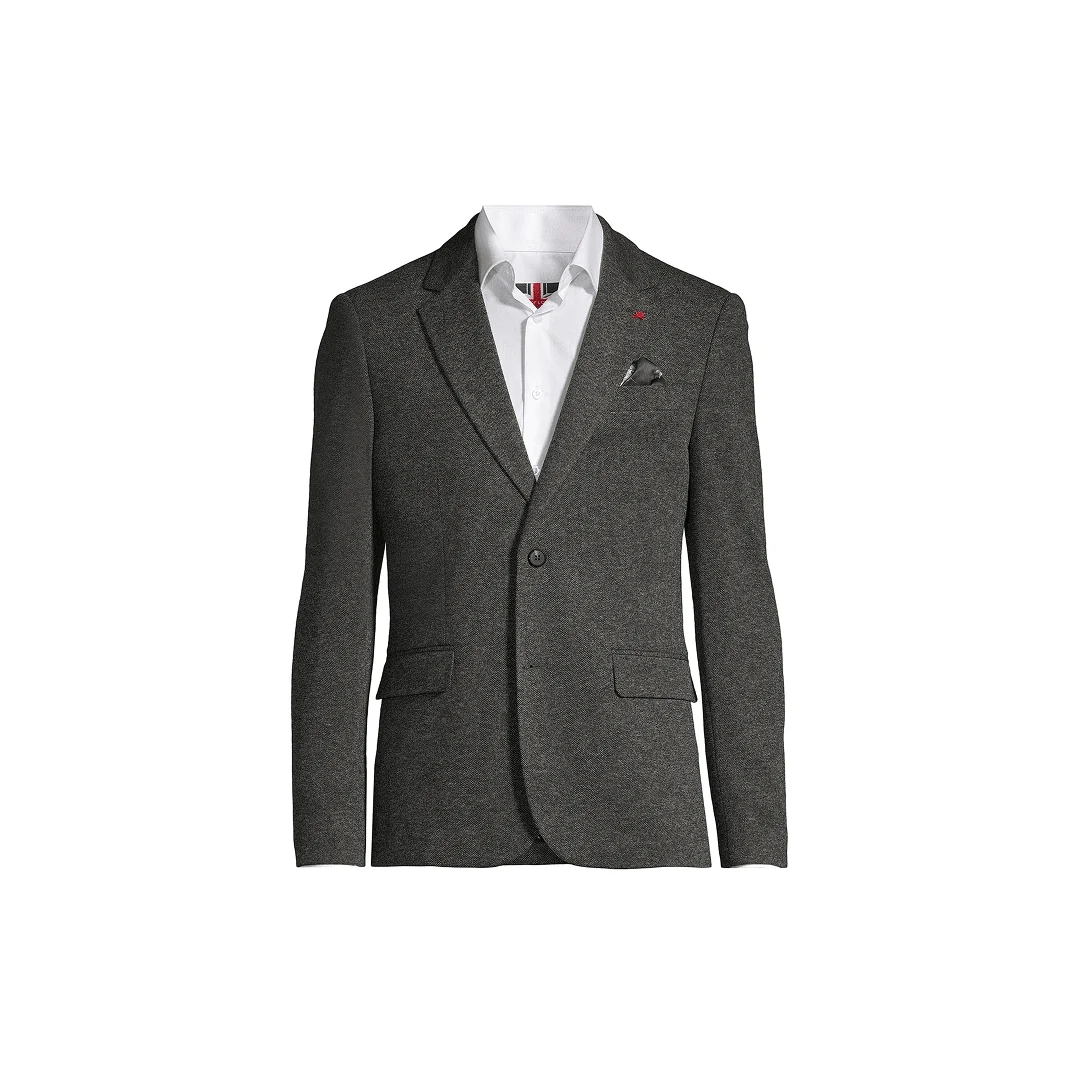 Soul Of London Men's Wool Blend Charcoal Blazer - Image 3