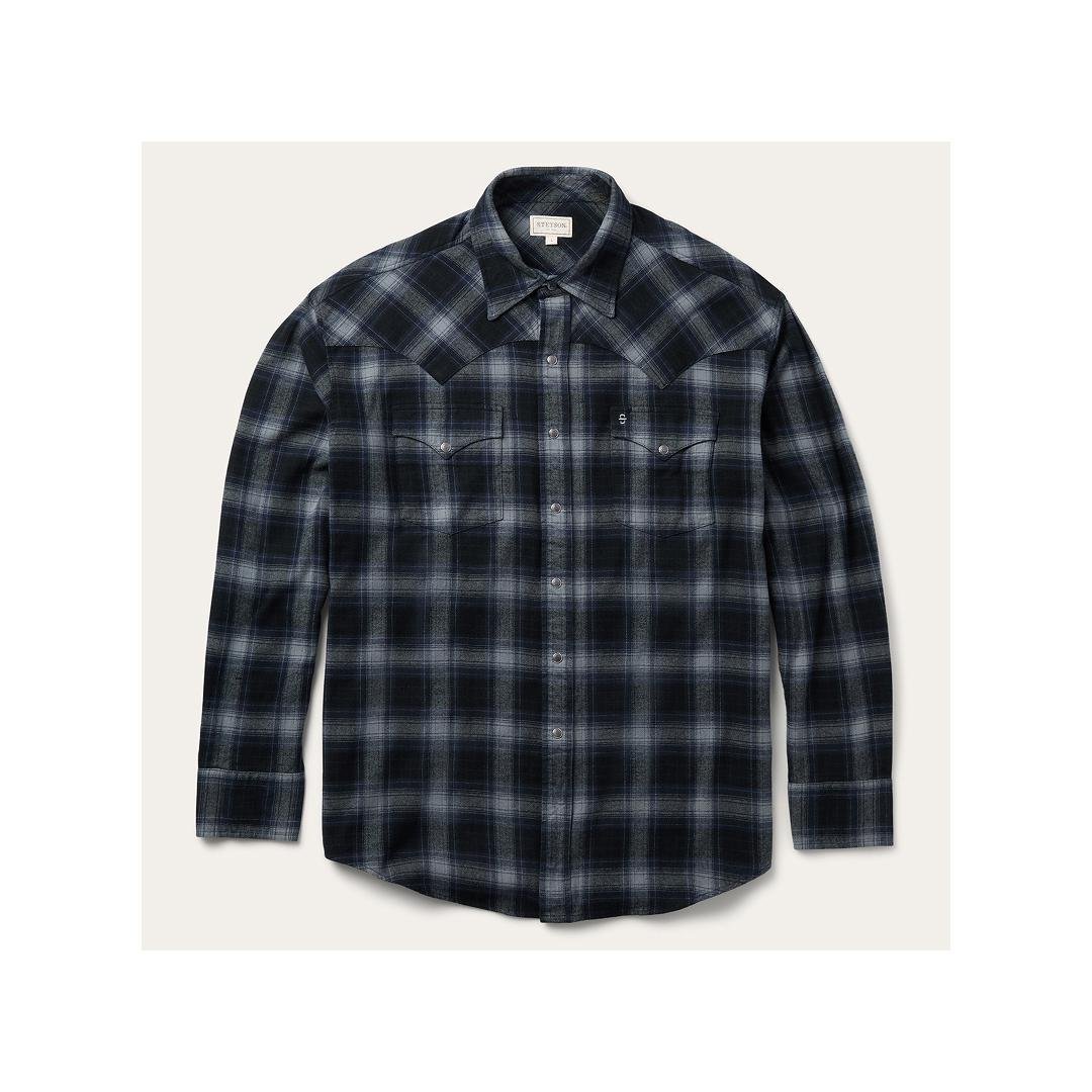 Stetson Men's Brushed Twill Plaid Western Shirt - Image 4