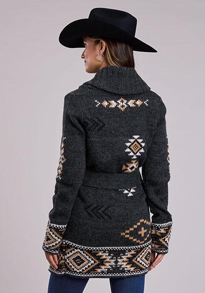 Stetson Woman's Chunky Knit Sweater With Tie - Image 2