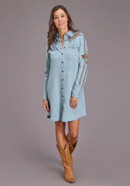 Stetson Women's Denim Western Style Shirt Dress - Image 2