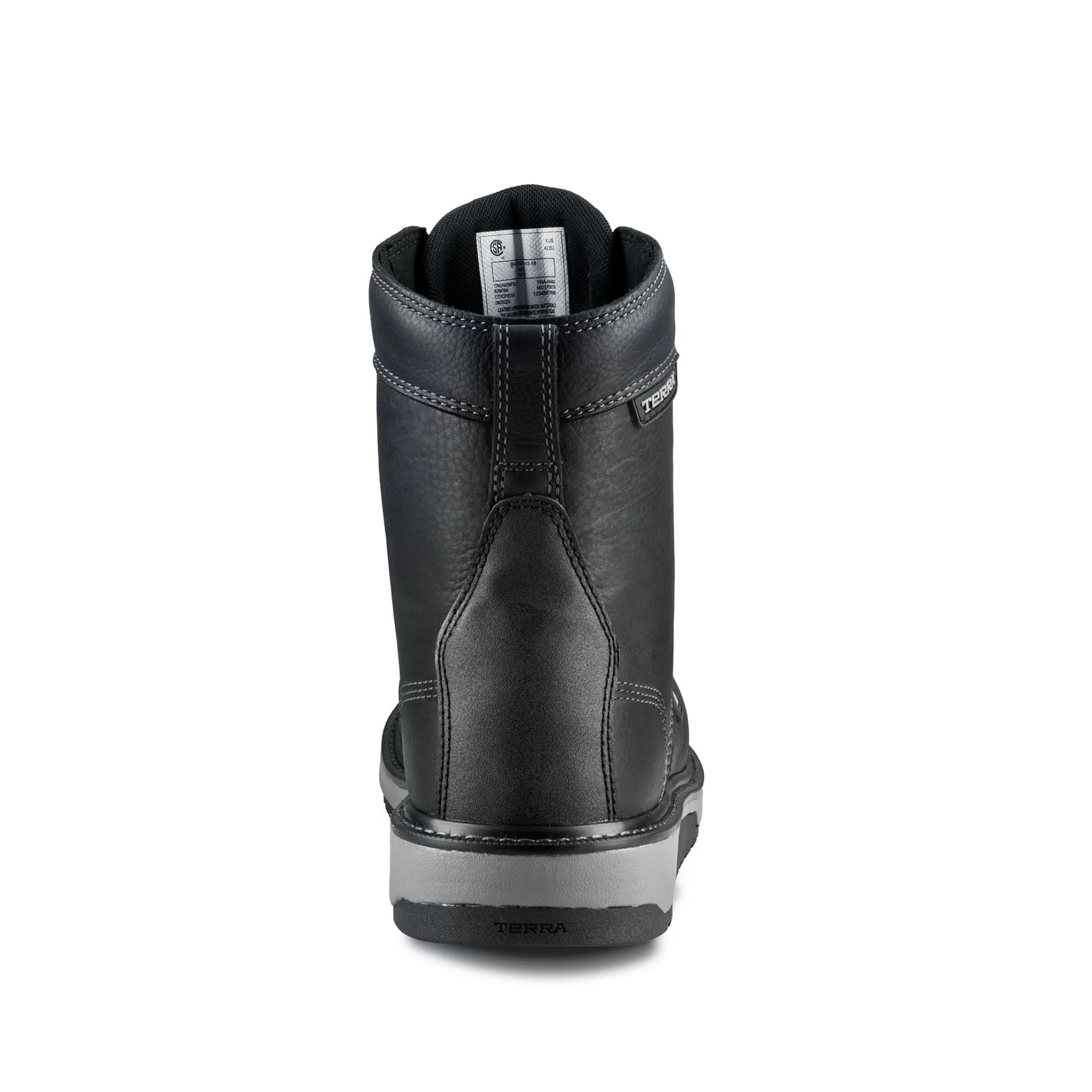 Terra Ironstone Men's 8" Black Waterproof Composite Toe Work Boot - Image 4