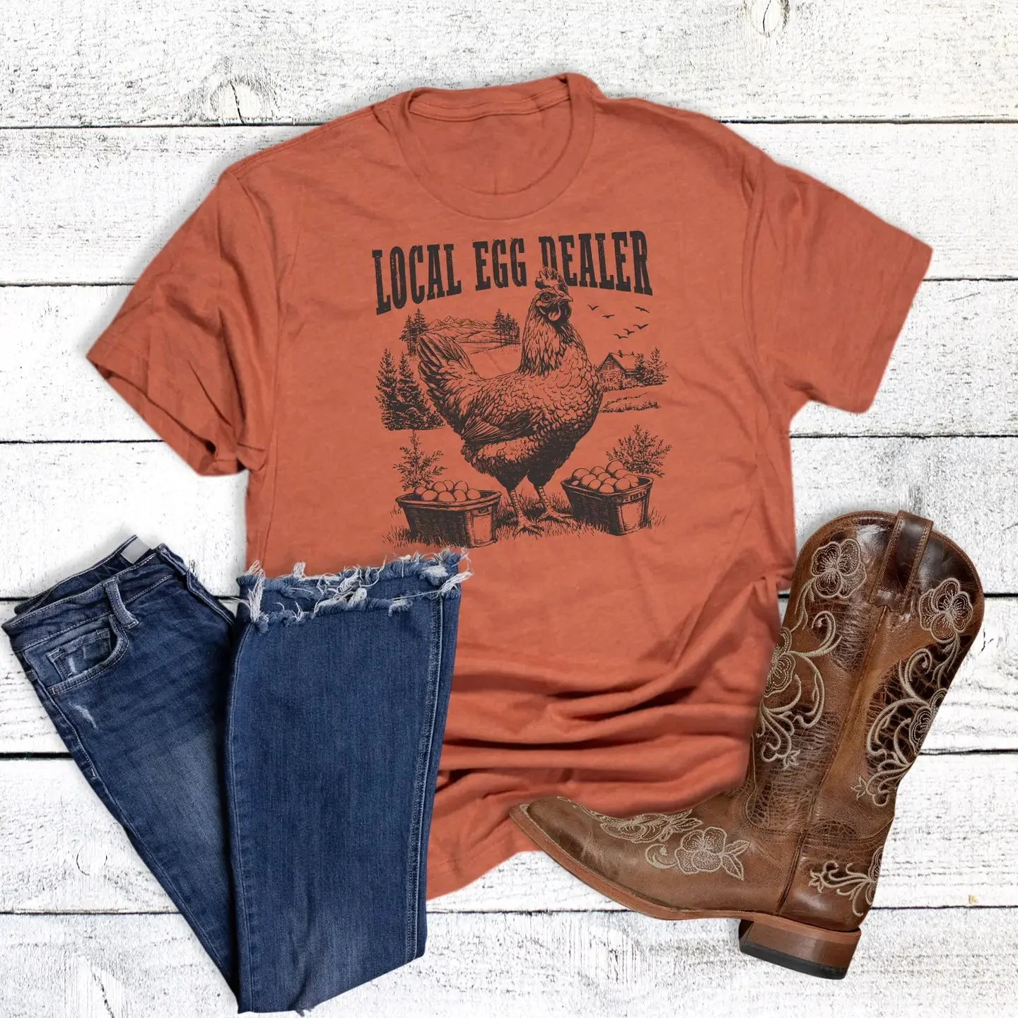 The Way Down South Western Local Egg Dealer Graphic Tee