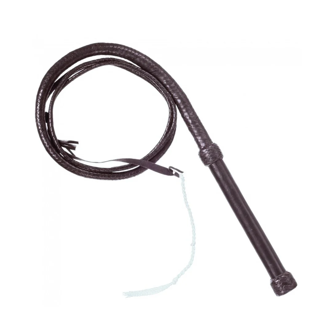 Tough 1 Black 8 Feet Deluxe Braided Bull Whip Brown