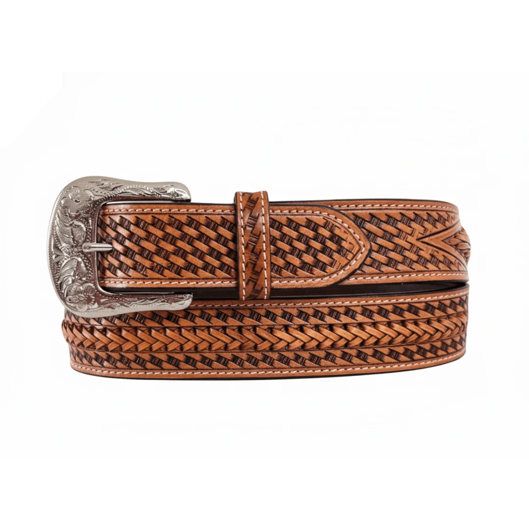 Twisted X Braided Western Belt