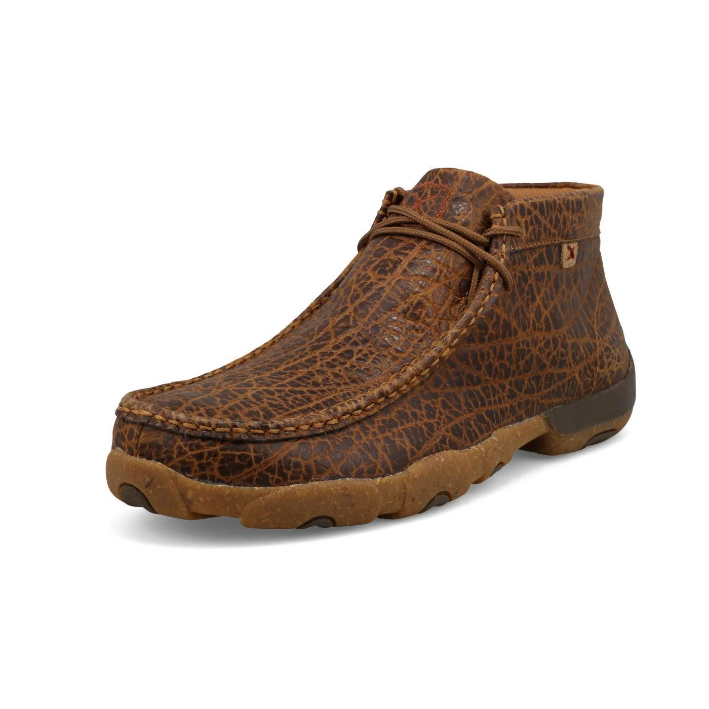 Twisted X Men’s Shoes Chukka Driving Moc Golden Elephant Print - Image 15