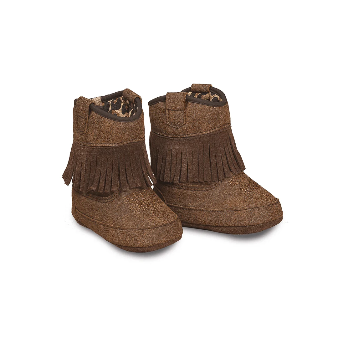 Twister Girl's Baby Buckers Annabelle Boot Brown w/ Pink - Image 4