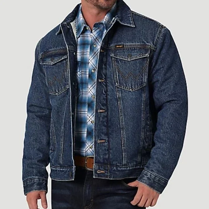 Wrangler Men’s Retro Sherpa Lined Denim Jacket