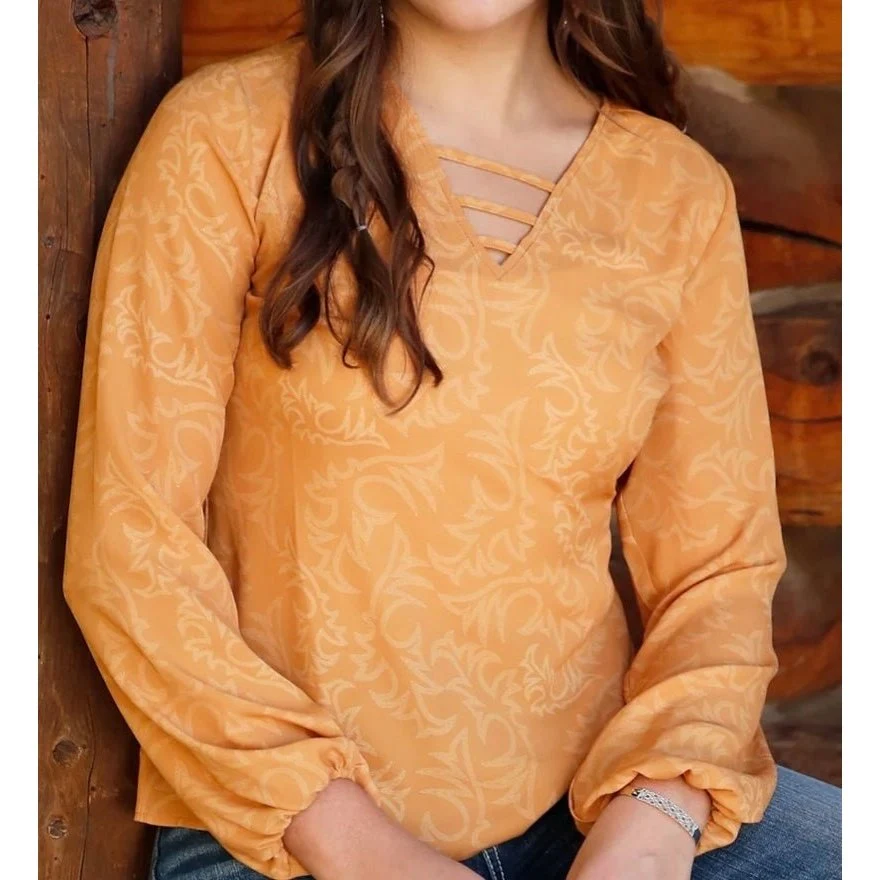 Cinch Women’s “Piper” Long Sleeve Blouse-CLEARANCE