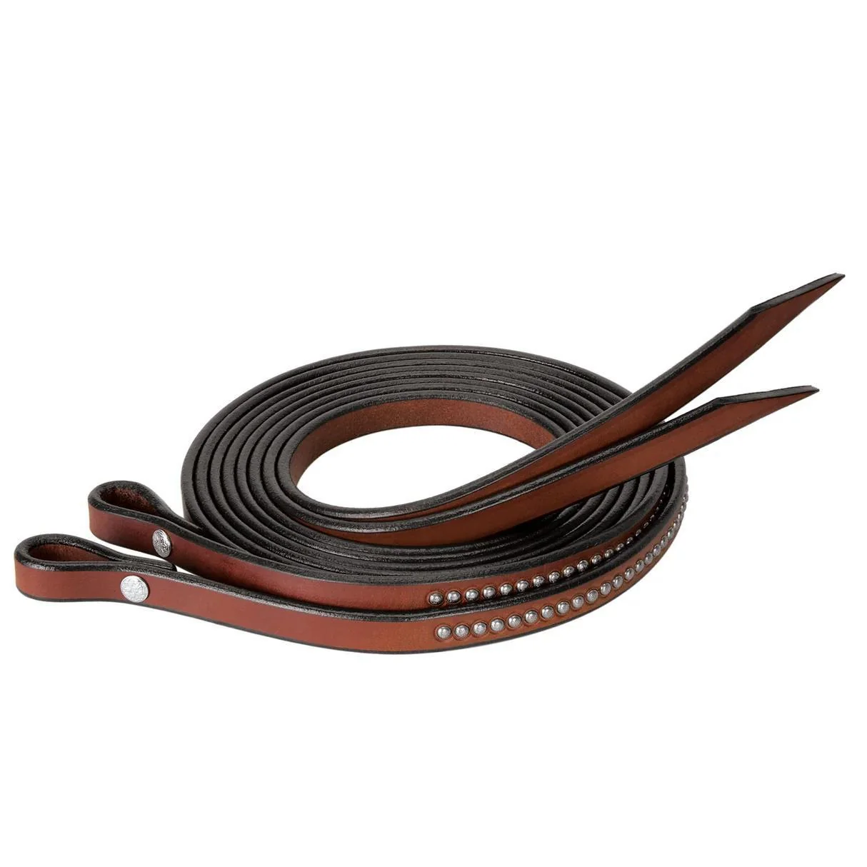 Weaver Bridle Leather Split Reins with Etched Spots, 5/8" x 7