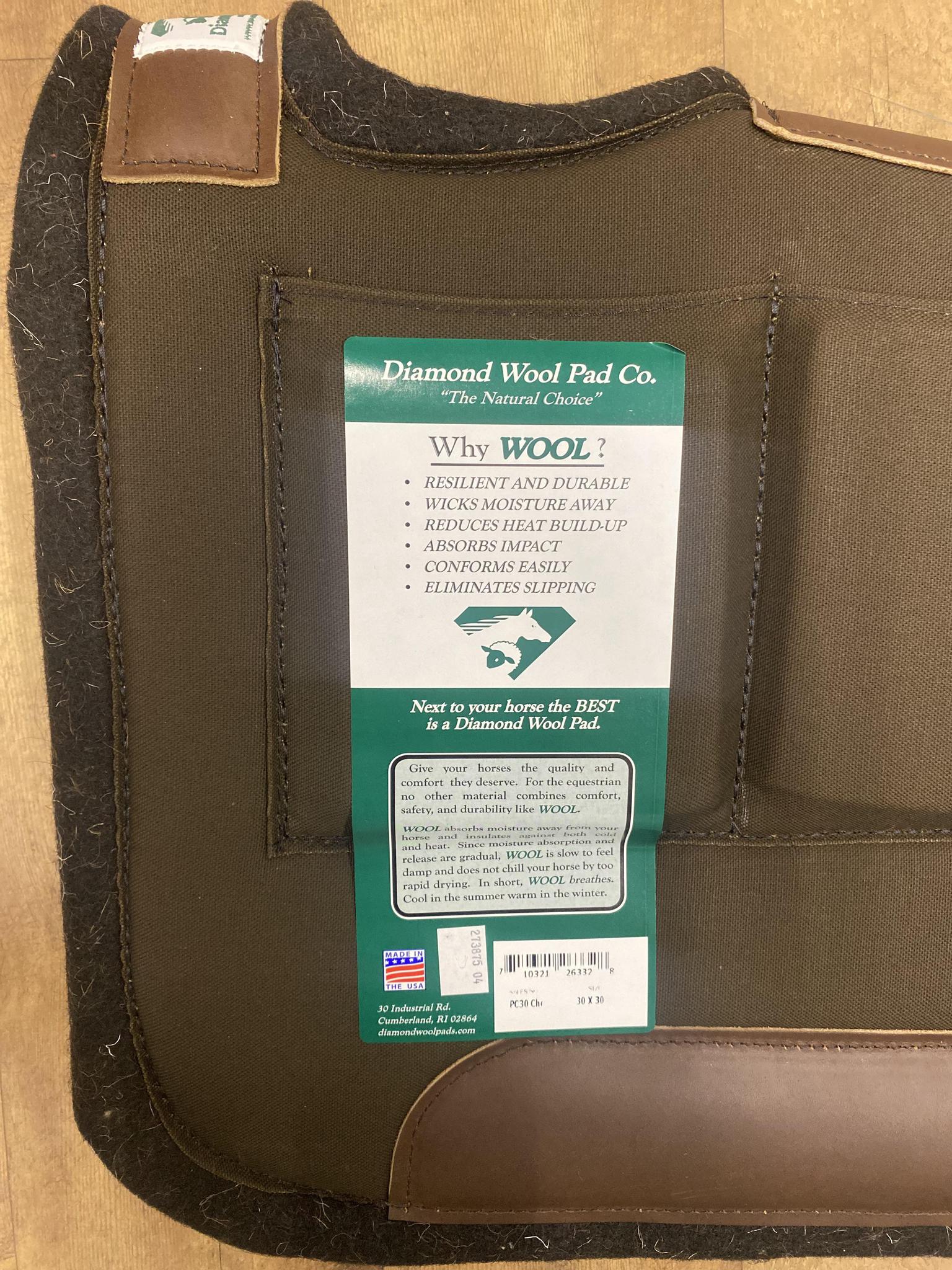 Western Rawhide Diamond Wool Contoured Relief Pad - Image 3