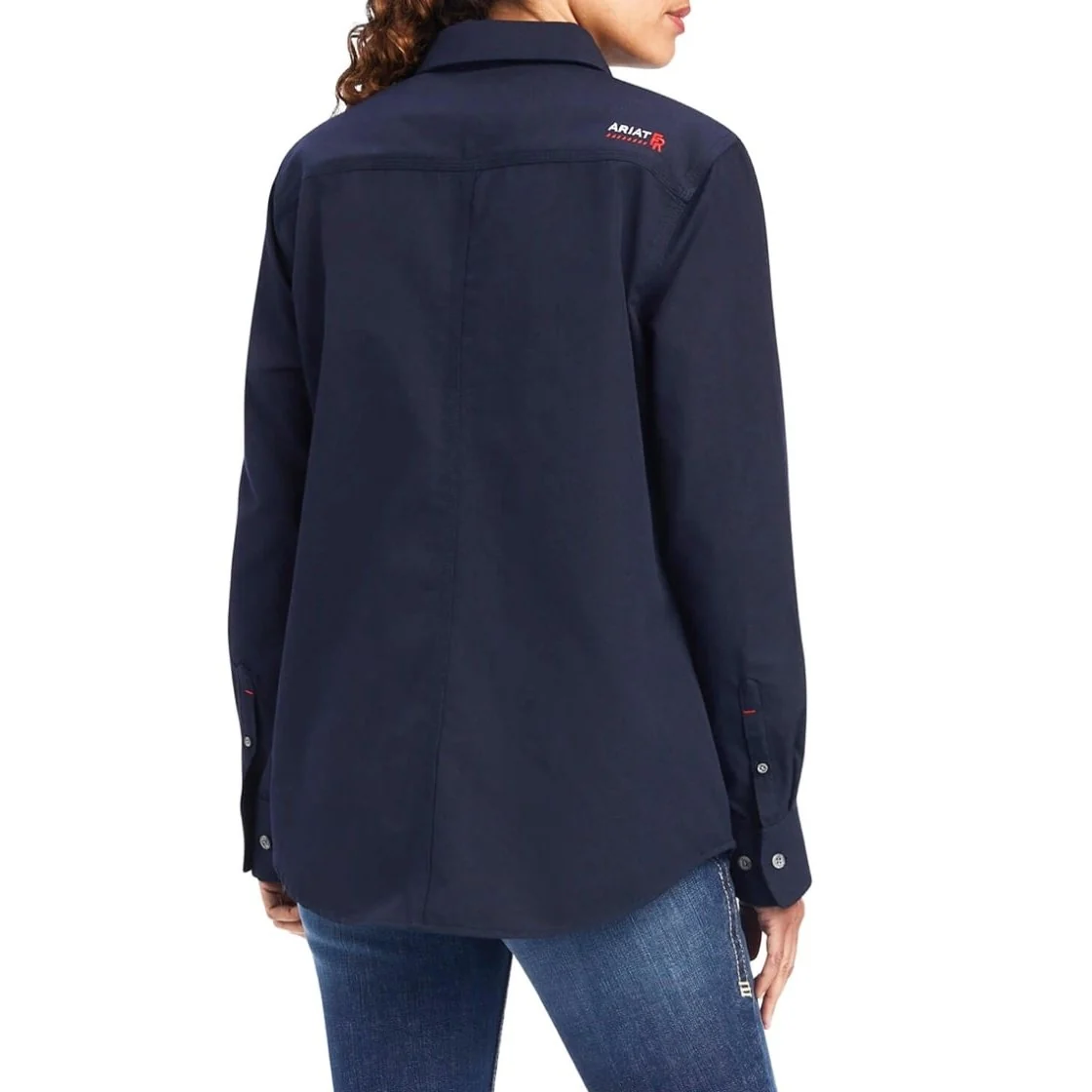 Ariat Women's Work Shirt Flame Resistant Featherweight Navy Work Shirt - Image 2