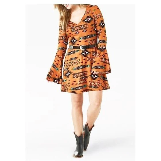 Wrangler Women's Dress Retro Southwest Peekaboo Back