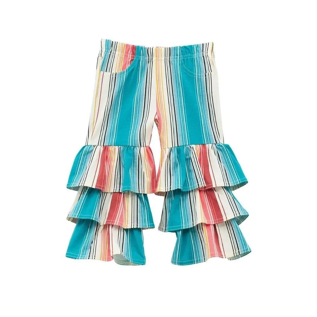 Wrangler® Baby Girl Pull Up Flare Pant - Stripe - Image 4