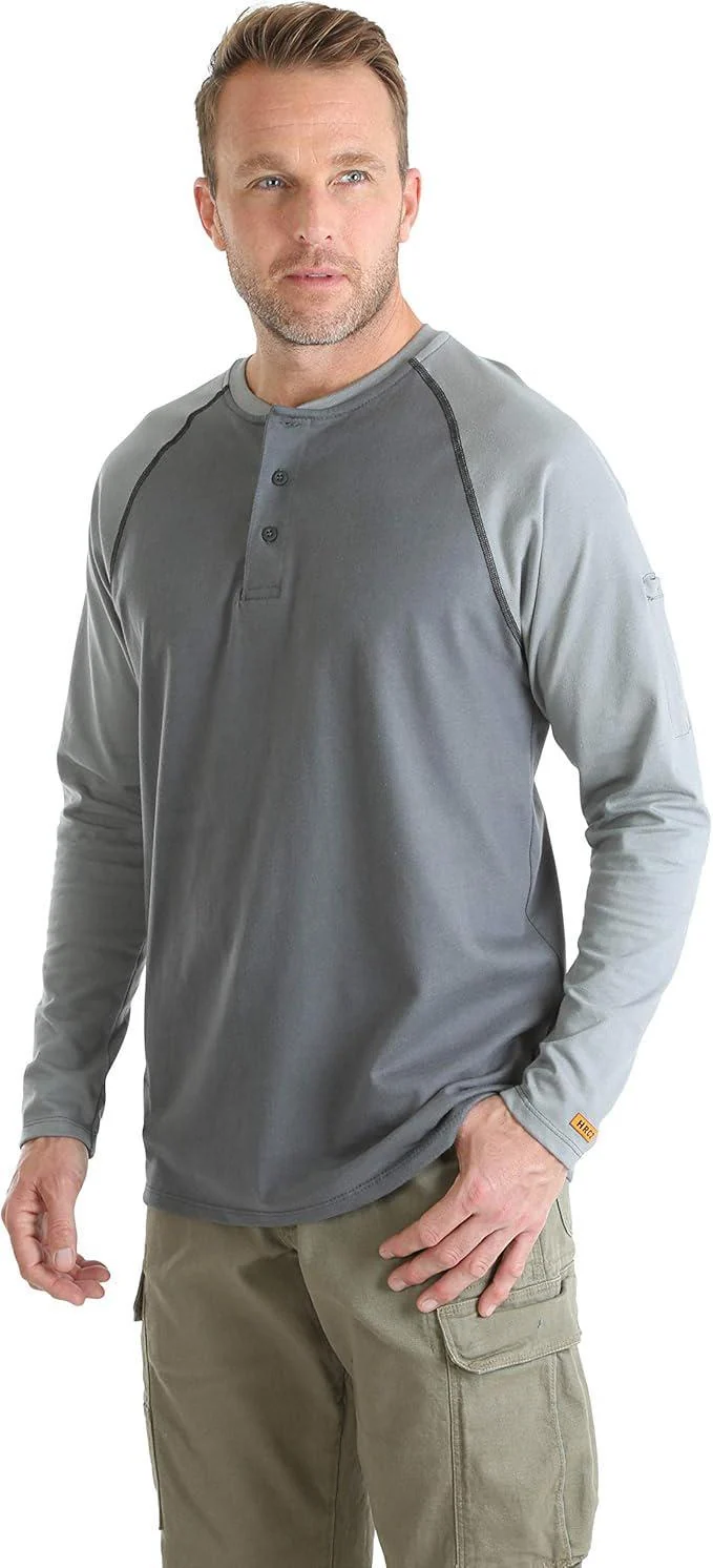 Wrangler® Men’s Work Shirt Flame Resistant Baseball Henley - Image 25