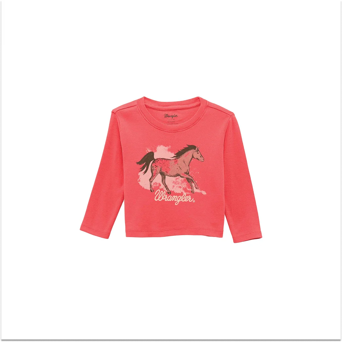 Wrangler Baby Girl Long Sleeve Tee Pink - Image 3