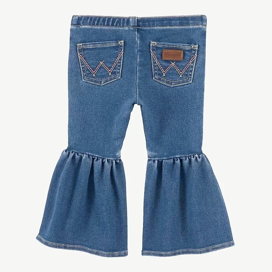 Wrangler Infant & Toddler Girl's Jeans Ruffle Leg Flare Denim