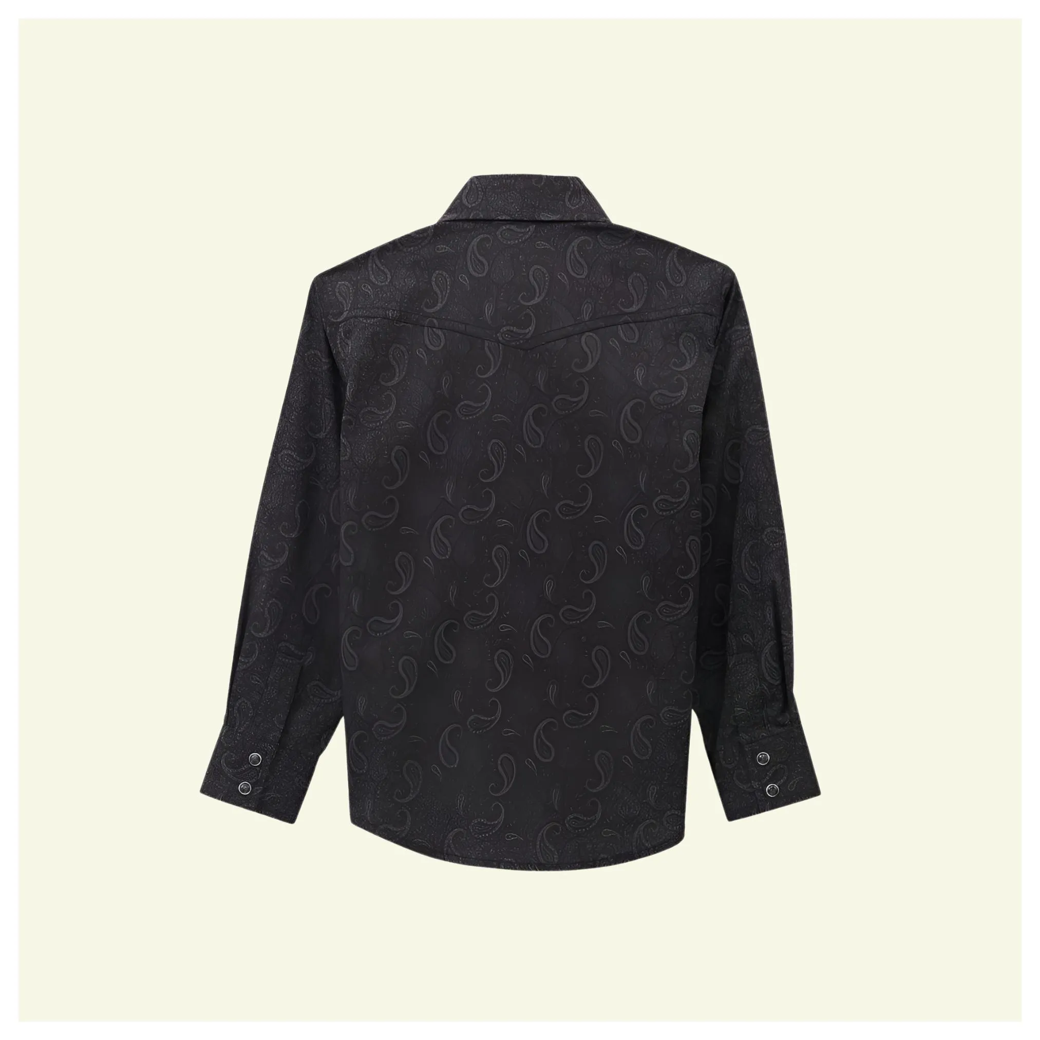Wrangler Boy's 20X Competition Advanced Comfort Long Sleeve Shirt Black - Image 2
