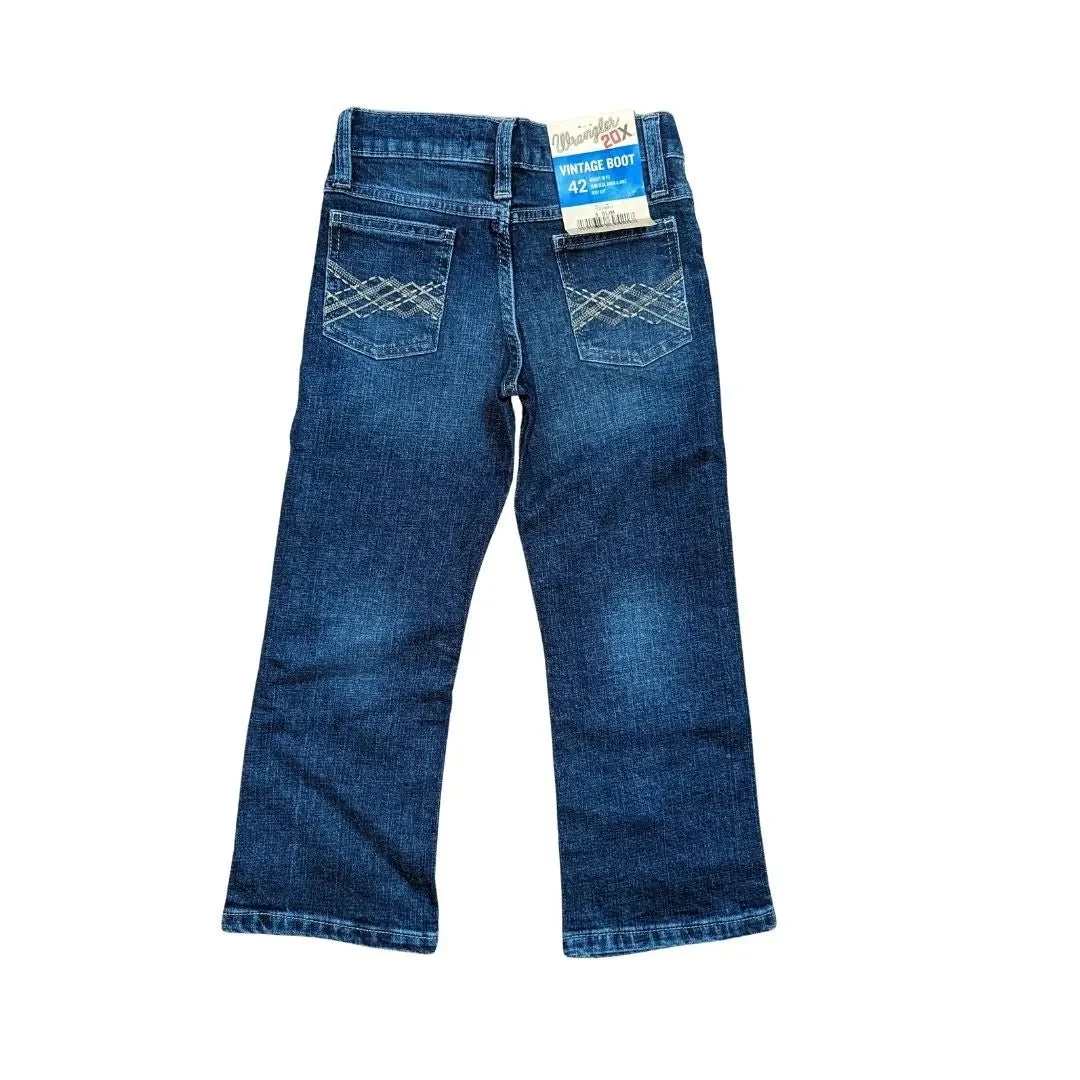 Wrangler Boys 20X No. 42 Vintage Bootcut Slim Fit Jean - Image 3