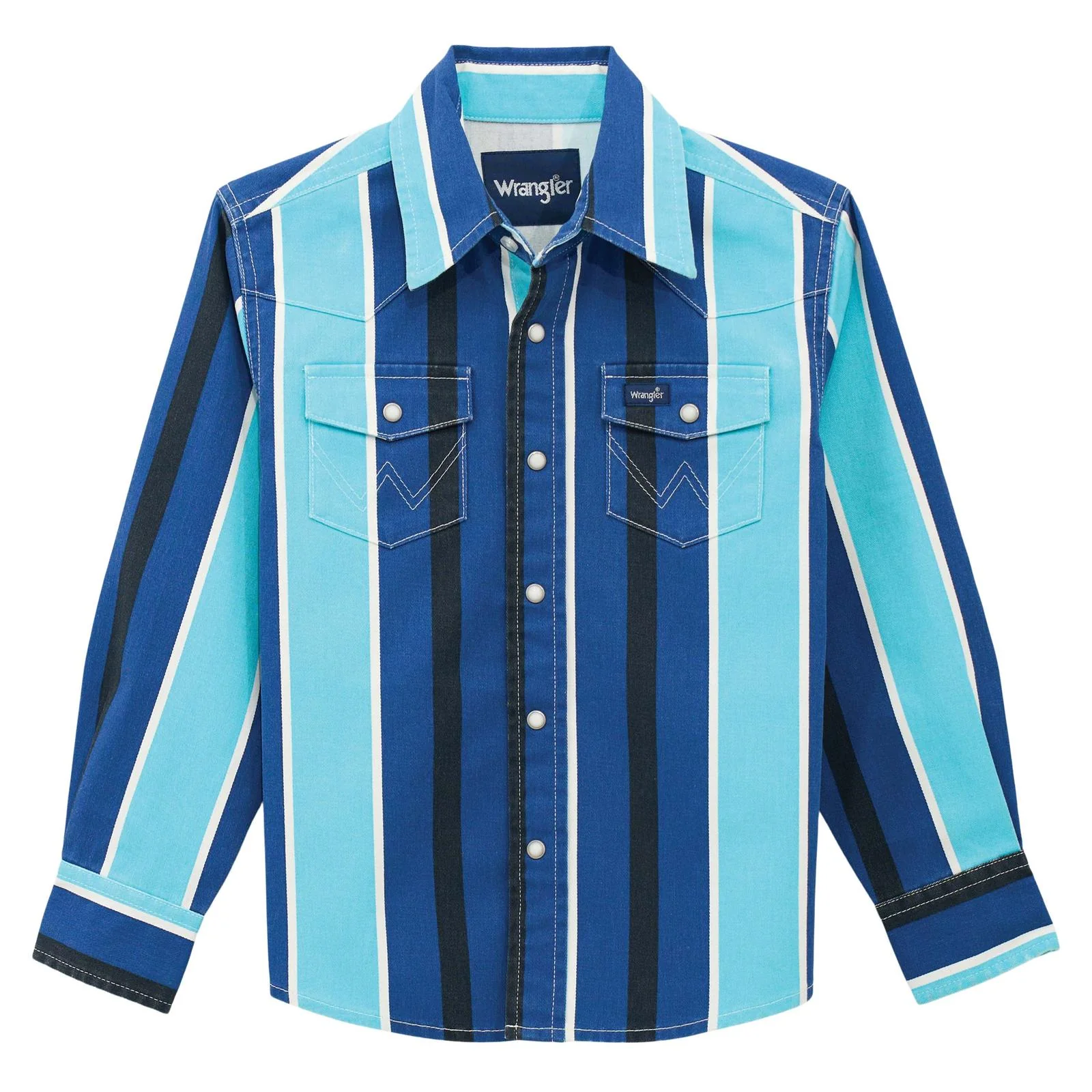 Wrangler Boy's Vintage Inspired Brushpopper Long Sleeve Shirt