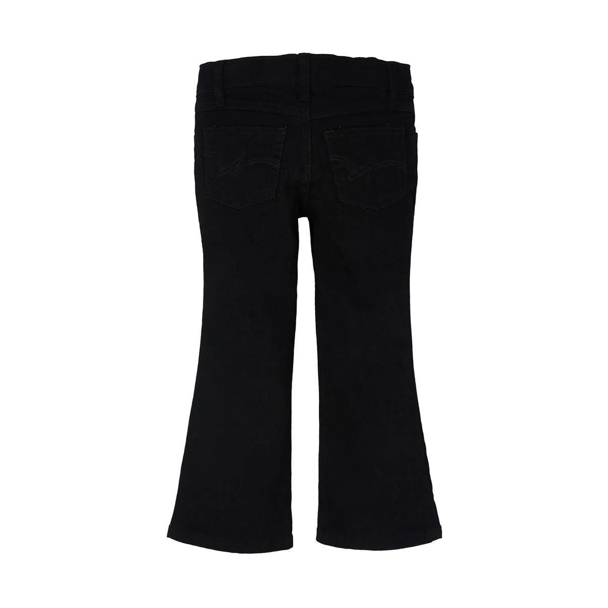 Wrangler Girls' Boot Cut Stretch Low Rise Regular Fit Boot Cut Jeans Black