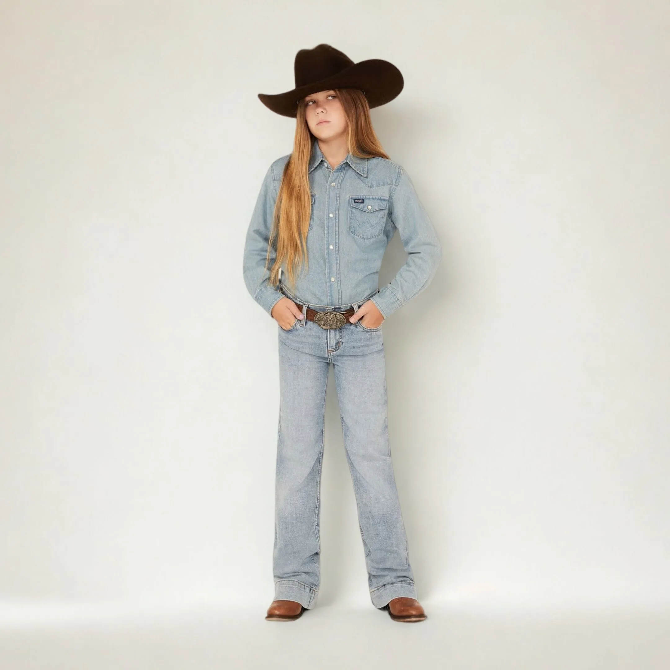 Wrangler Girl's Trouser Light Wash