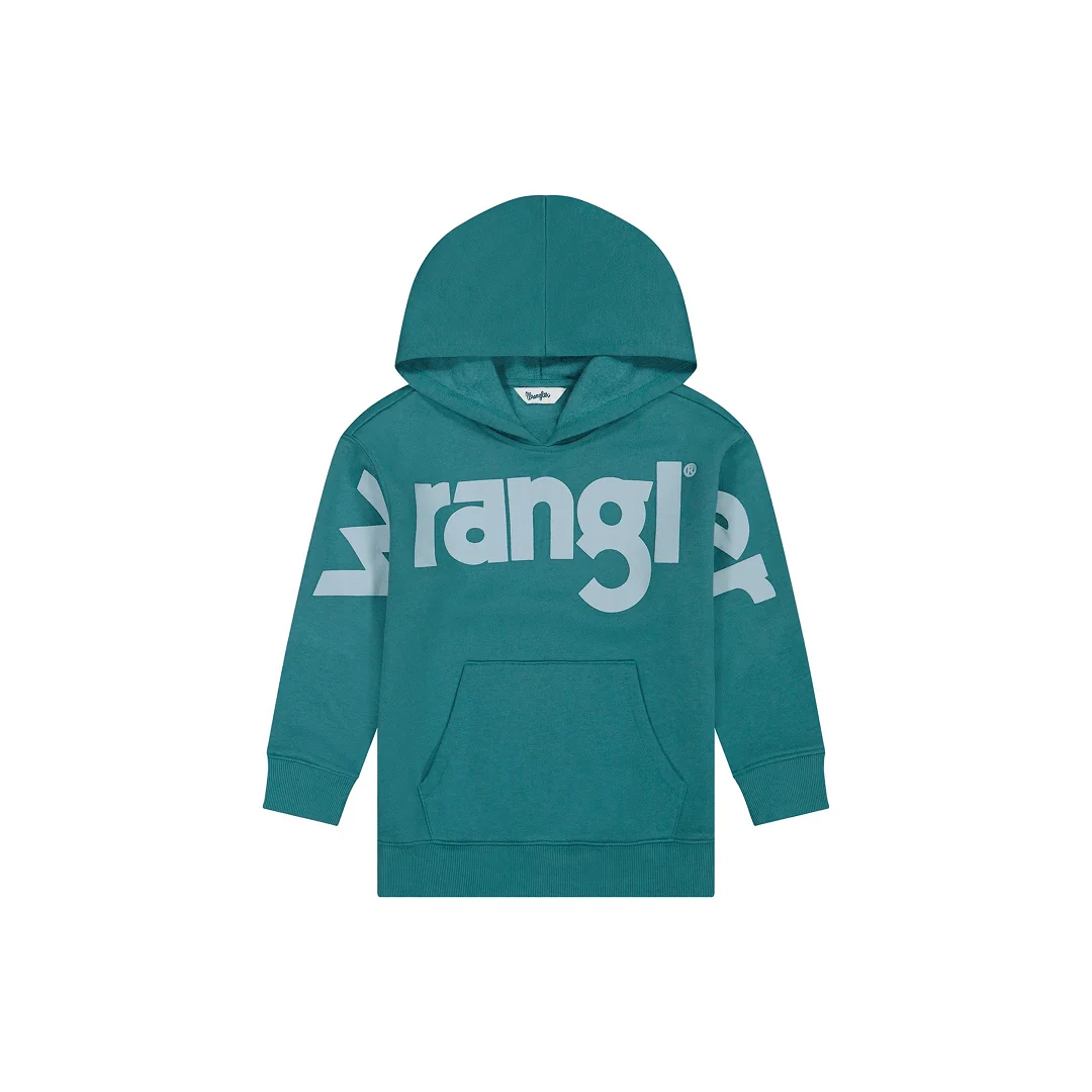 Wrangler Girl's Turquoise Logo Hoodie