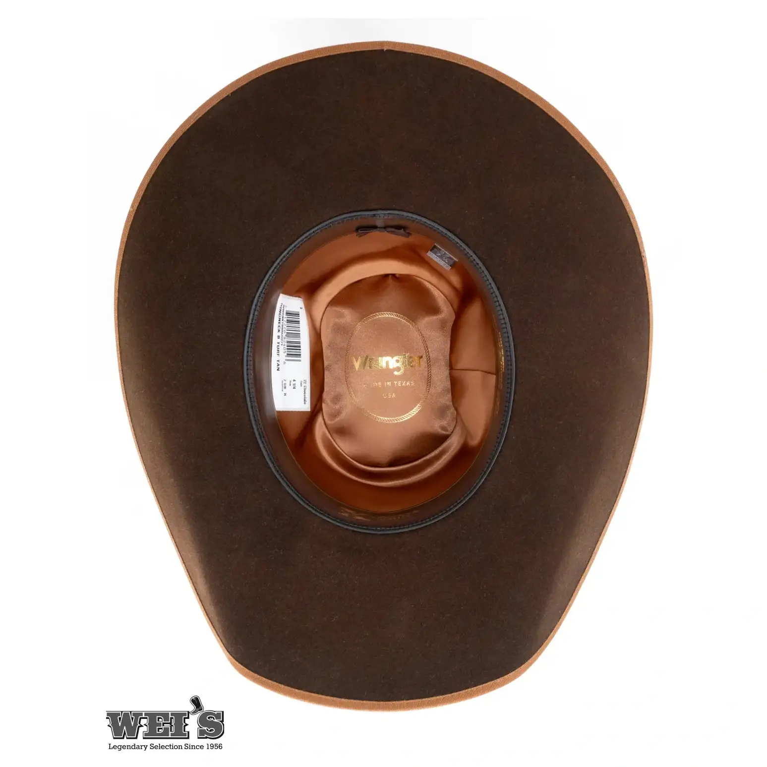 Wrangler Hats Ringneck B Turf 7X Wool Brick Crown 4-1/4 Brim -CLEARANCE - Image 3