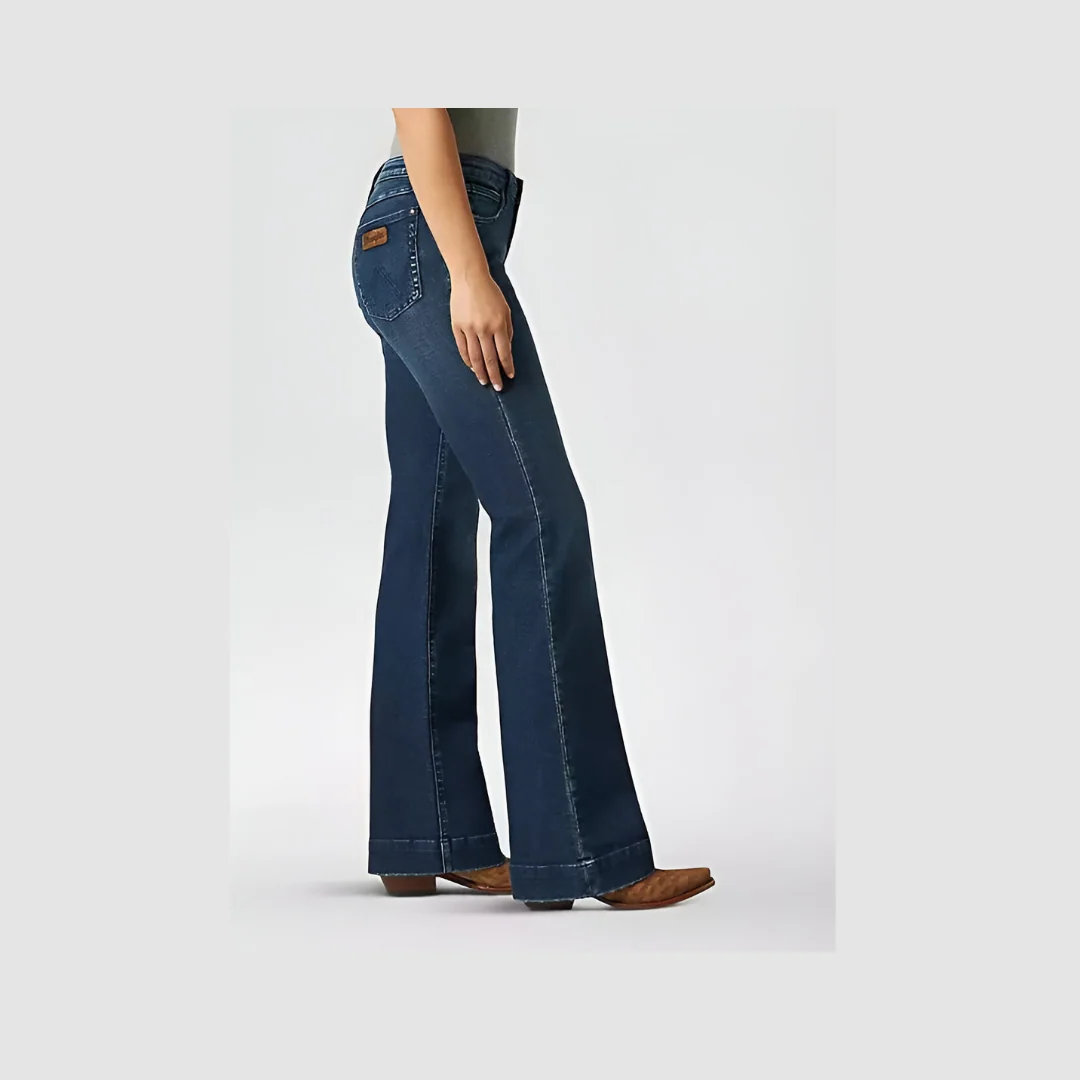 Wrangler Women's Jeans Mae Mid Rise Trouser Flare -CLEARANCE - Image 2