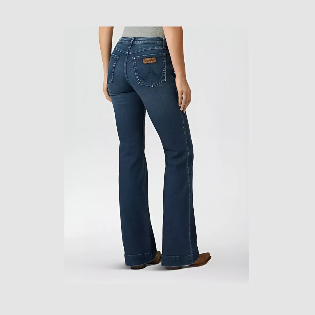 Wrangler Women's Jeans Mae Mid Rise Trouser Flare -CLEARANCE - Image 3