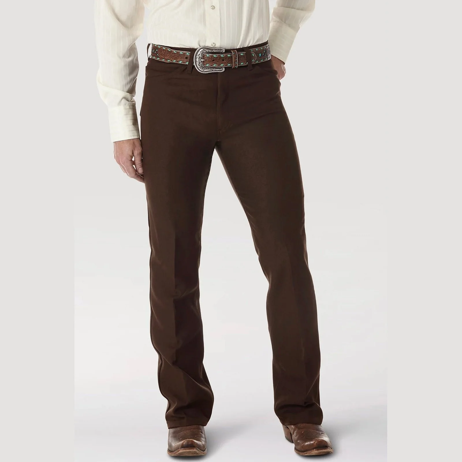 Wrangler Men’s Wrancher Dress Pants Chocolate Brown - Image 2