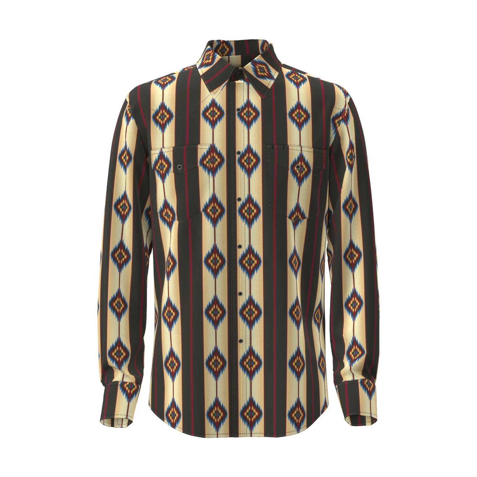 Wrangler Men's Checotah Dress Western Long Sleeve Shirt - Image 5
