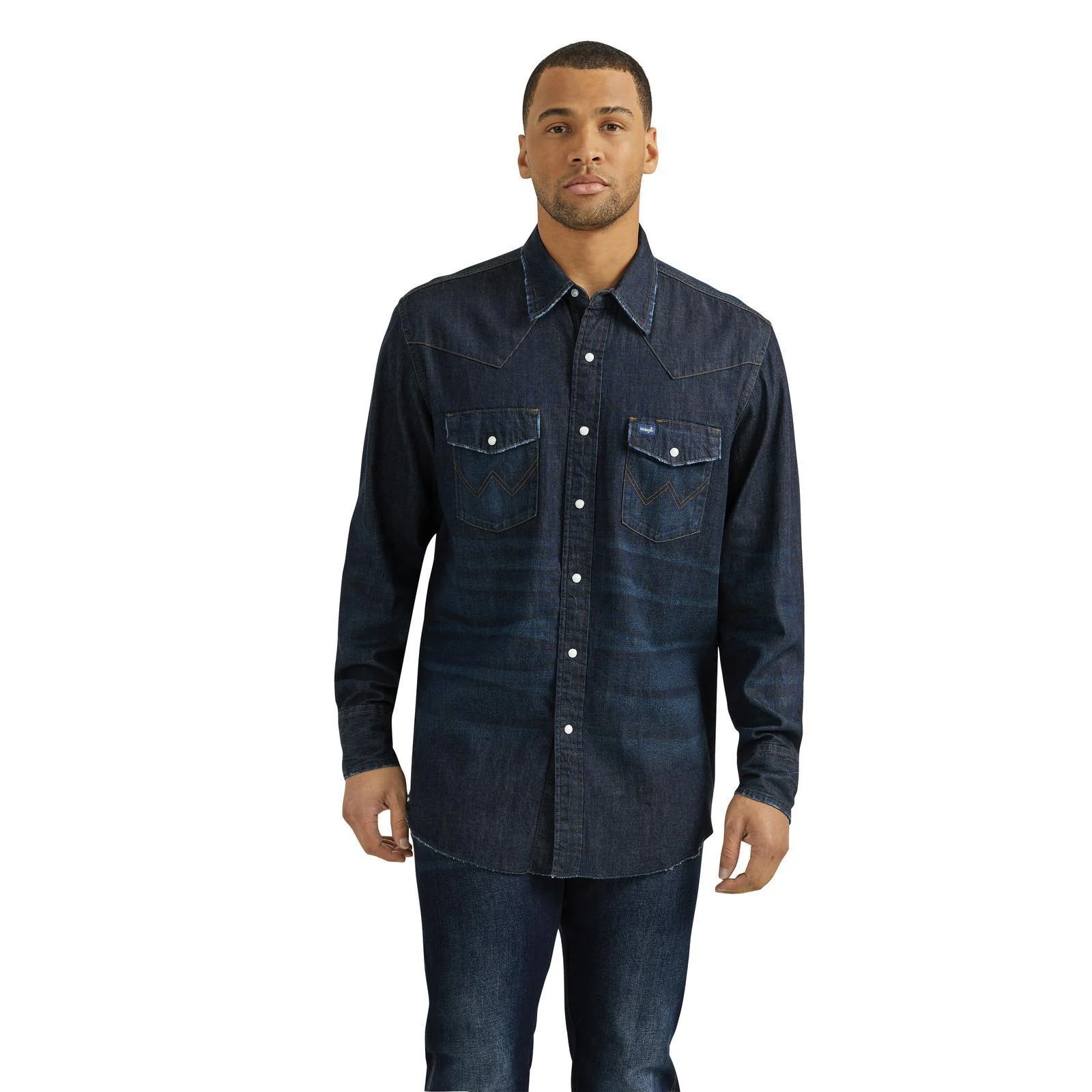 Wrangler Men's Demin Vintage Long Sleeve Shirt