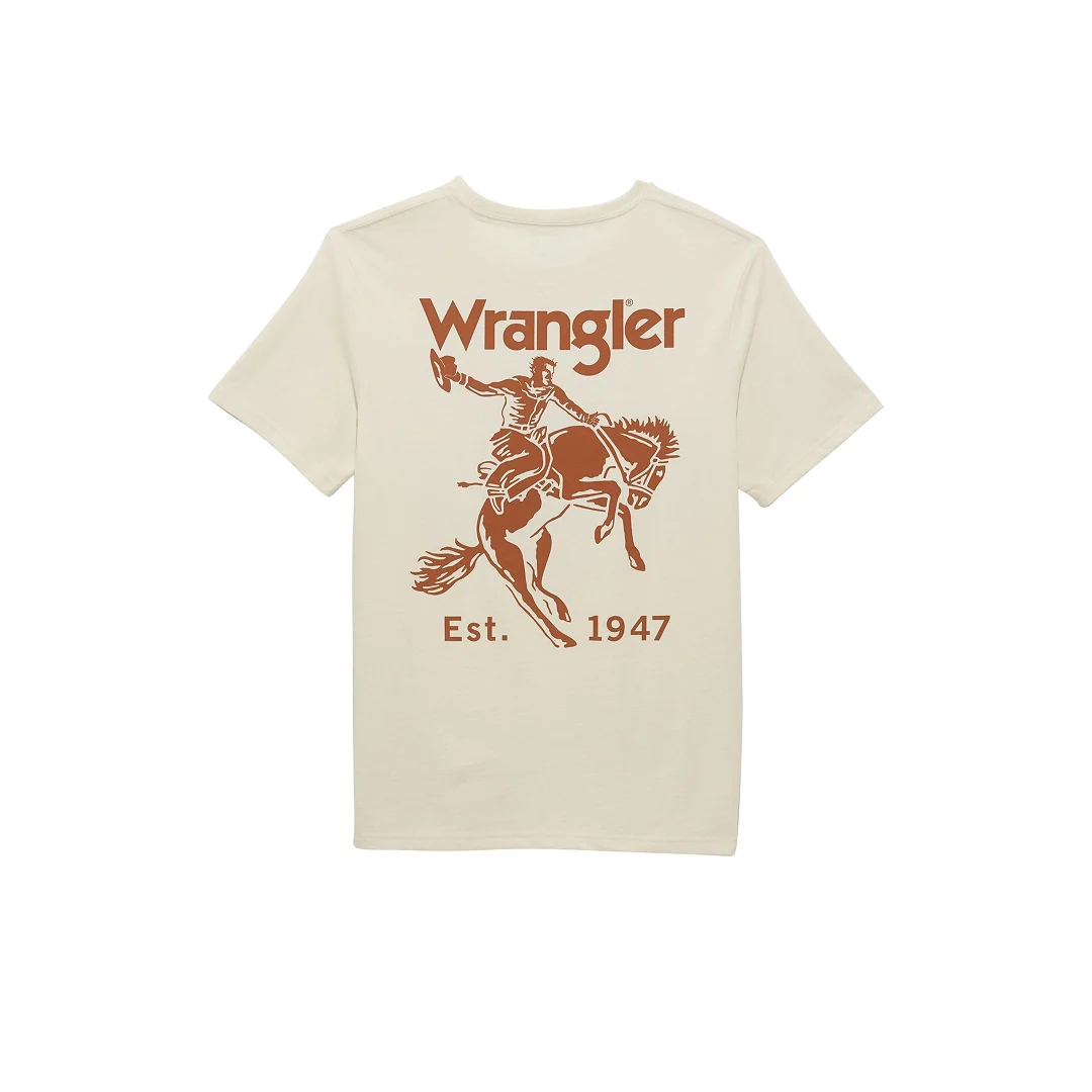 Wrangler Men's Graphic Short Sleeve T-Shirt In Vaporous Gray - Image 2