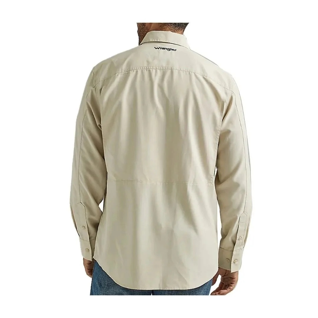 Wrangler Men's Solid Performance Long Sleeve Button Down Shirt - Image 2