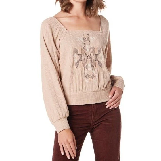Wrangler Women’s Top Western Vintage Square Neck Top -CLEARANCE