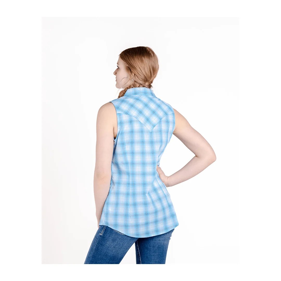 Wrangler Women's Wrangler Retro® Essential Snap Shirt Blue - Image 2