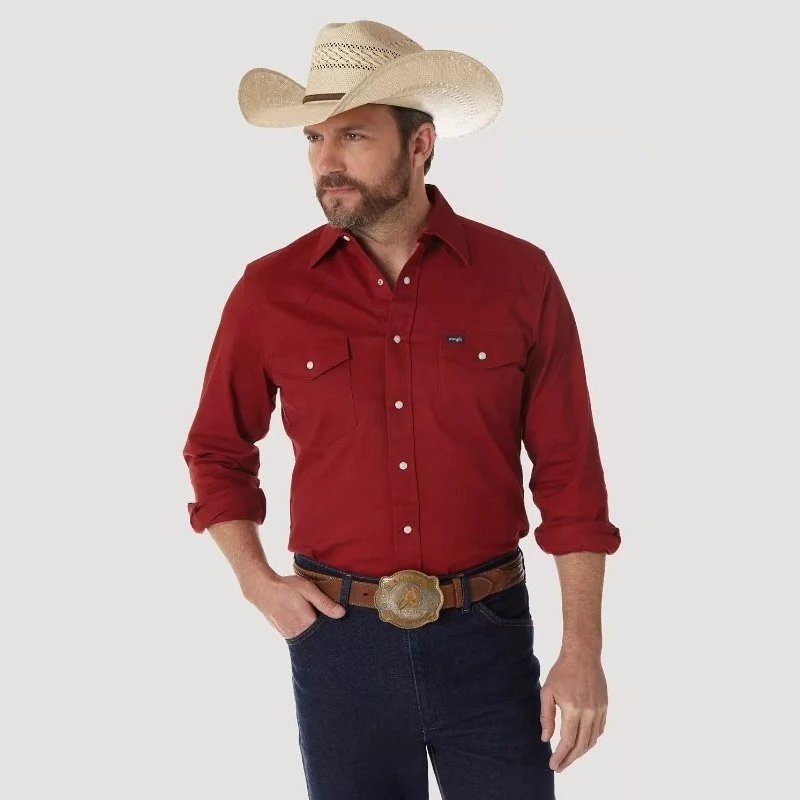 Wrangler Work Men's Shirt Advanced Comfort Long Sleeve Snaps Various Colours - Image 2